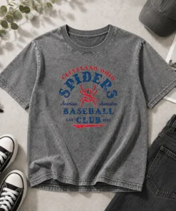 Pretty Vintage Cleveland Spiders American Association Baseball Club Est 1887 Washed T-Shirt
