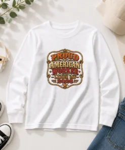 Top Labour Day Proud American Worker Western Long Sleeve Shirt