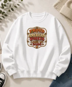 Top Labour Day Proud American Worker Western Sweater