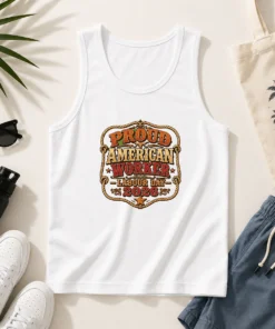 Top Labour Day Proud American Worker Western Tank Top
